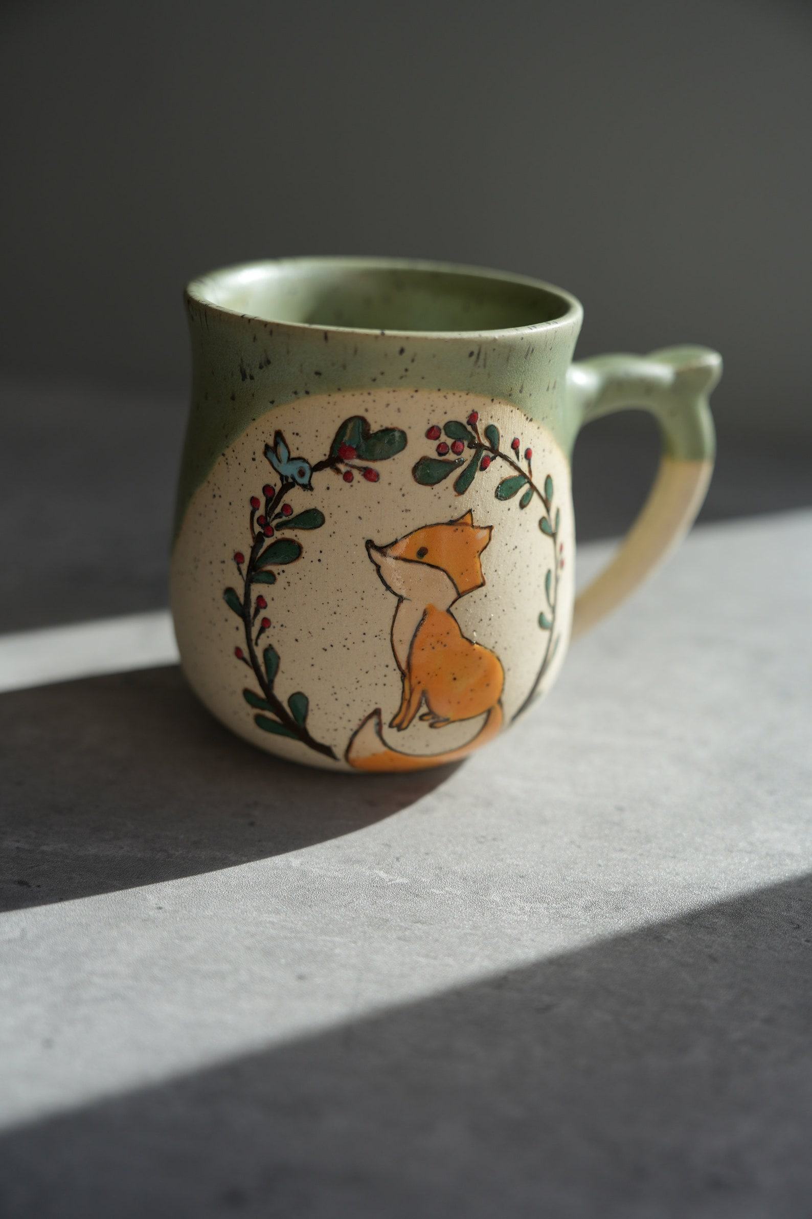 Enchanting Fox Mug A Ceramic Masterpiece with a Whimsical Touch - Image 4