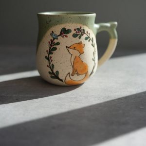 Enchanting Fox Mug A Ceramic Masterpiece with a Whimsical Touch