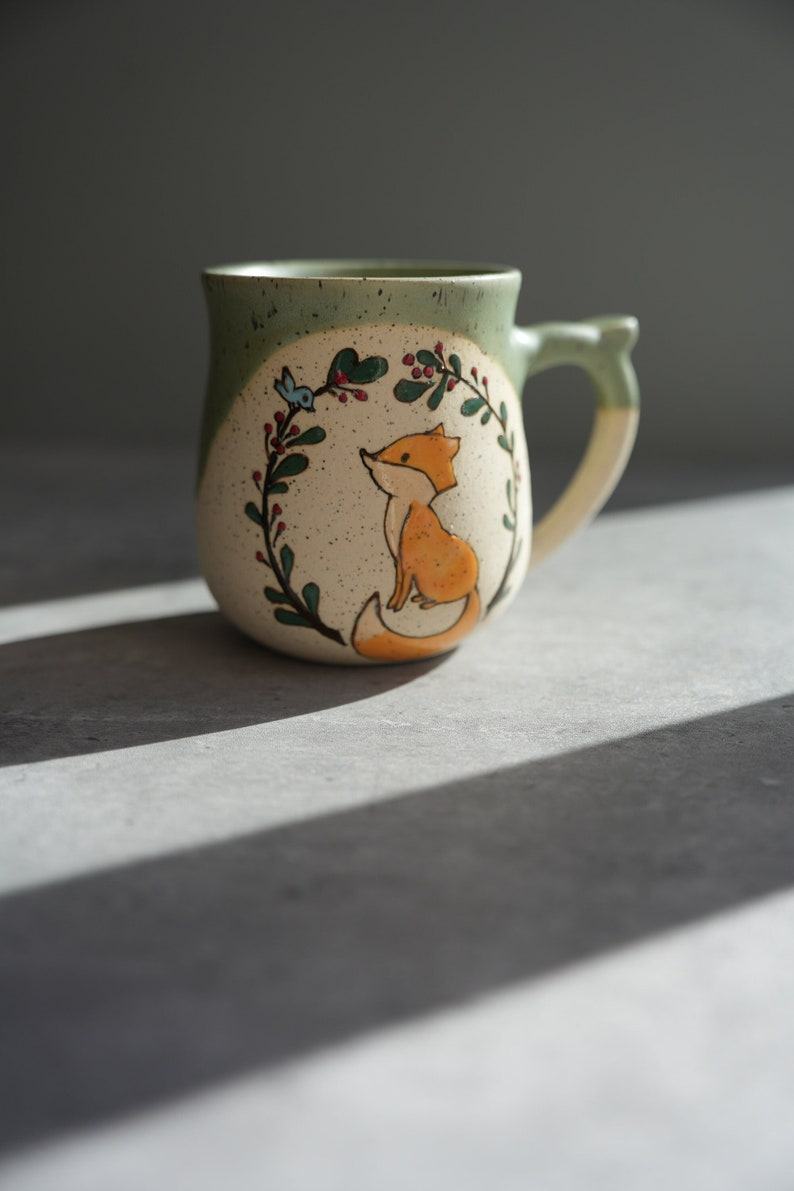 Enchanting Fox Mug A Ceramic Masterpiece with a Whimsical Touch