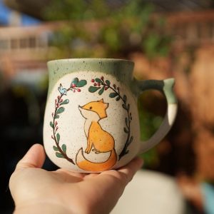 Enchanting Fox Mug A Ceramic Masterpiece with a Whimsical Touch