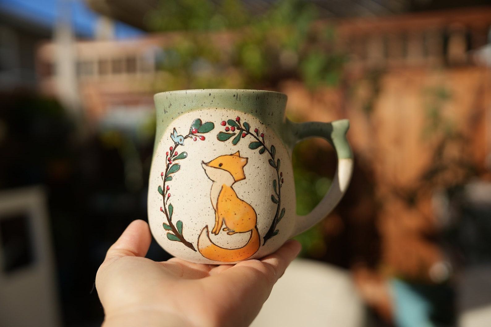 Enchanting Fox Mug A Ceramic Masterpiece with a Whimsical Touch - Image 6
