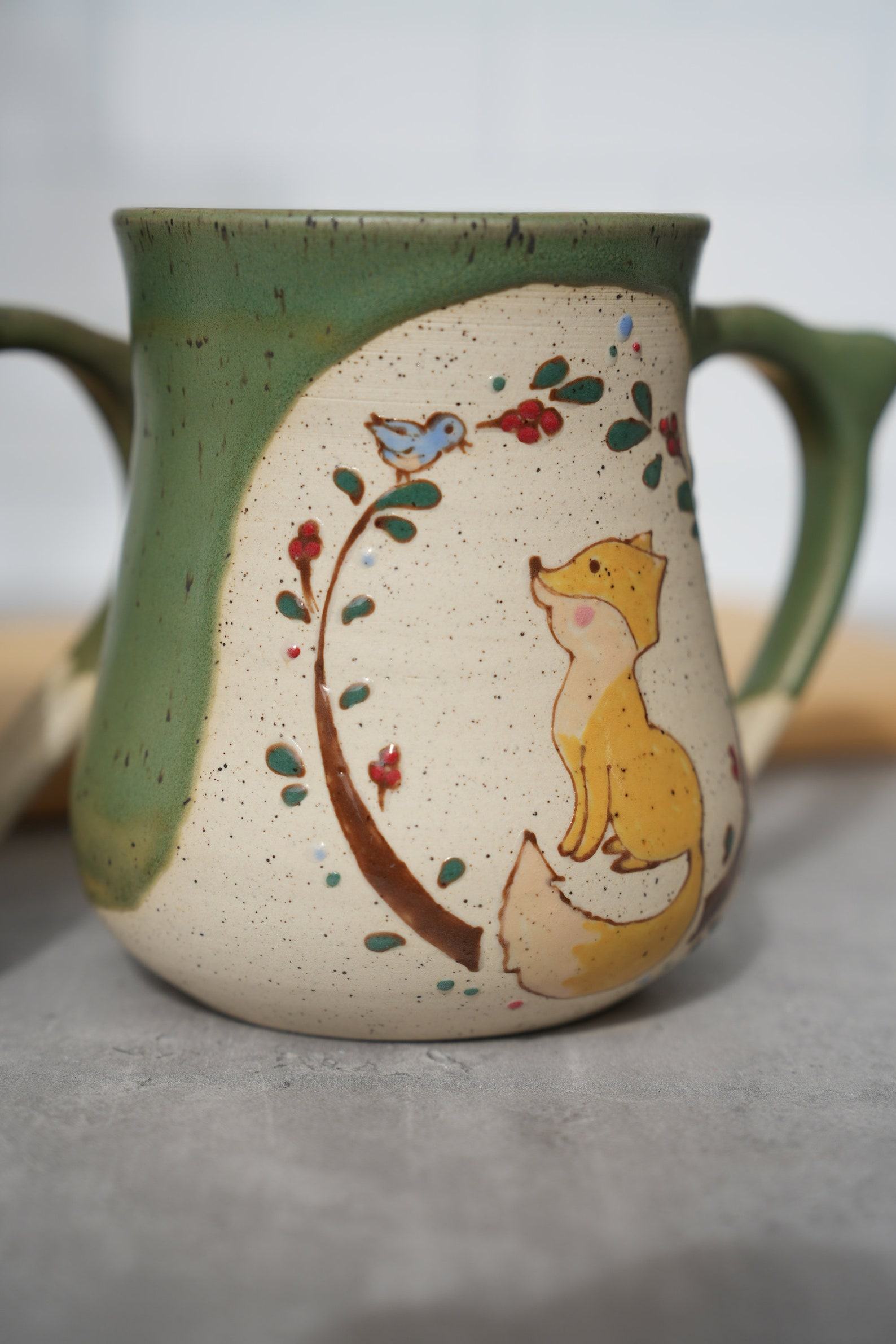 Enchanting Fox Mug A Ceramic Masterpiece with a Whimsical Touch - Image 2