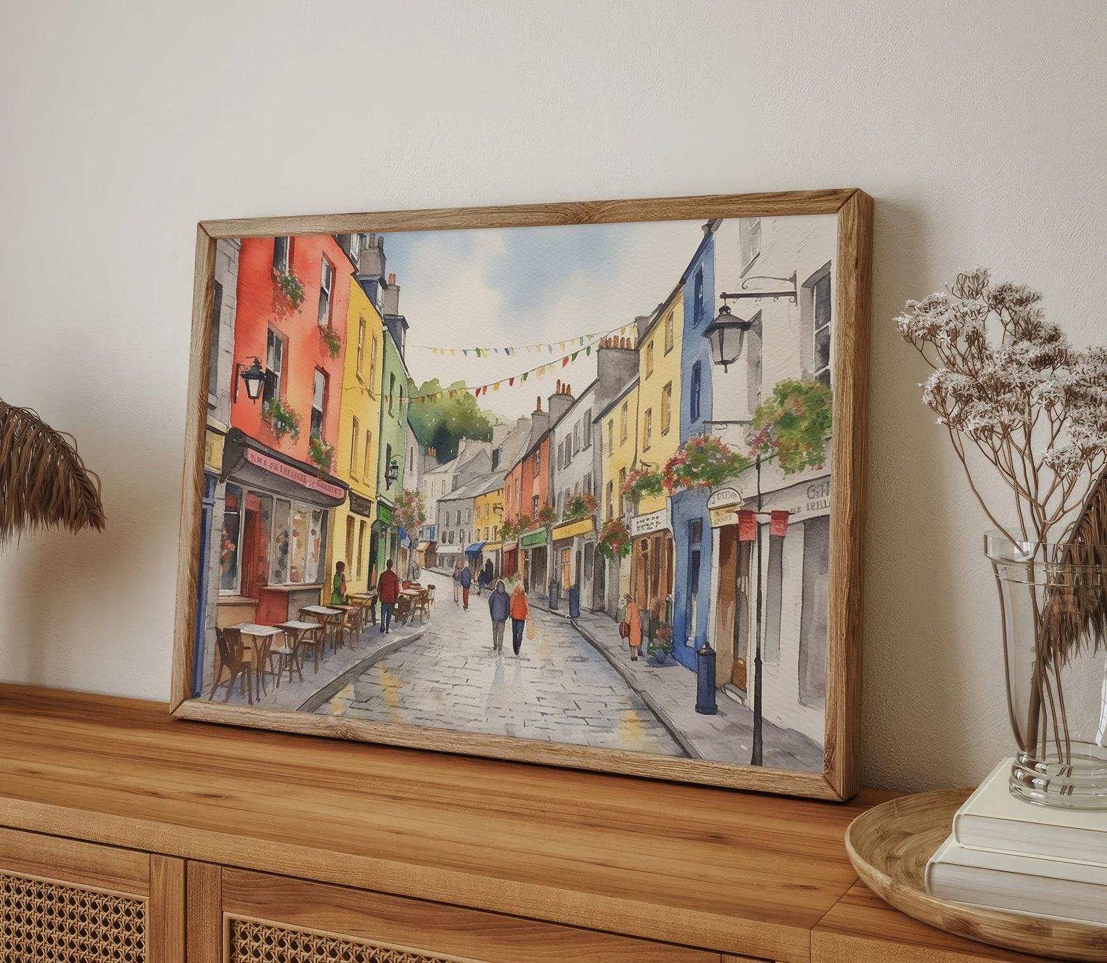 Enchanting Galway Cityscape Watercolor Art Print of Quay Street, Ireland - Image 4