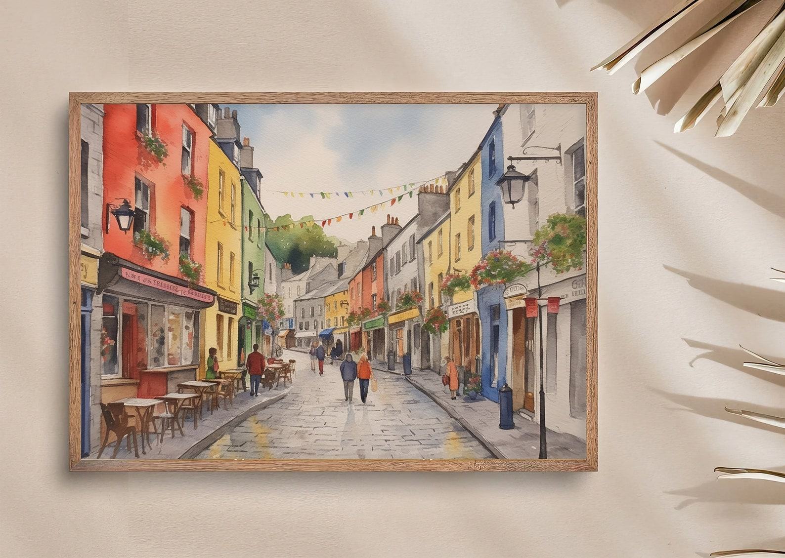 Enchanting Galway Cityscape Watercolor Art Print of Quay Street, Ireland - Image 3