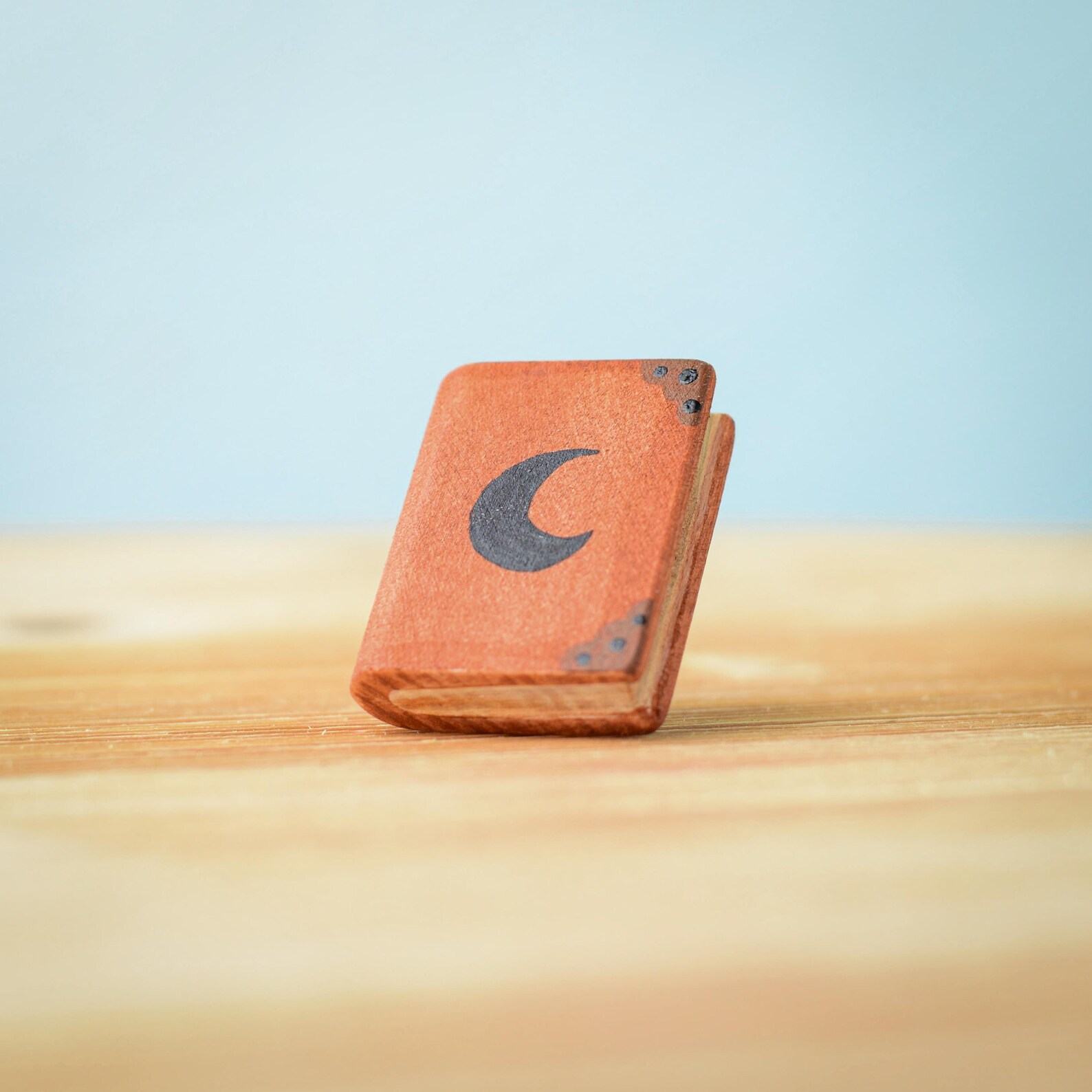 Enchanting Handcrafted Wooden Books Spooky Halloween Decor for Imaginative Play