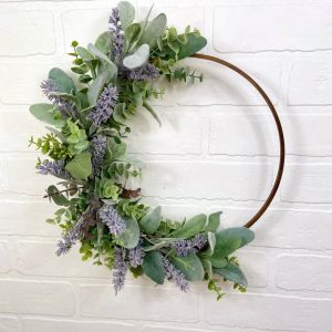 Enchanting Lavender Hoop Wreath Bring Nature’s Tranquility Indoors