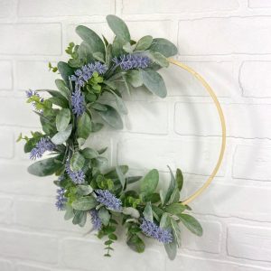 Enchanting Lavender Hoop Wreath Bring Nature’s Tranquility Indoors