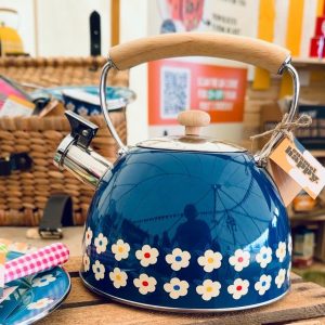 Enchanting Midnight Navy Singing Kettle A Symphony for Your Stovetop