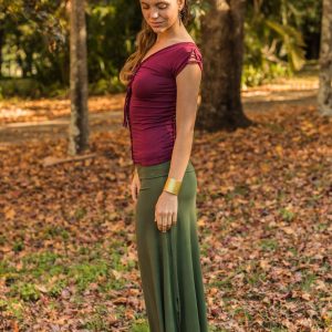 Enchanting Olive Green Maxi Skirt Bohemian Rhapsody for Summer