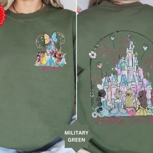 Enchanting Princess Happily Ever After Sweatshirt A Watercolor Masterpiece for Disney Lovers