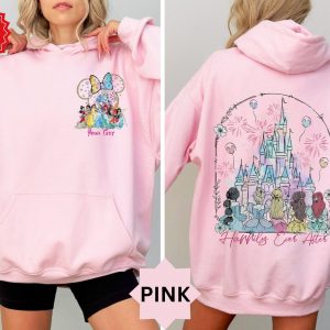 Enchanting Princess Happily Ever After Sweatshirt A Watercolor Masterpiece for Disney Lovers