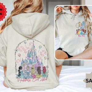 Enchanting Princess Happily Ever After Sweatshirt A Watercolor Masterpiece for Disney Lovers