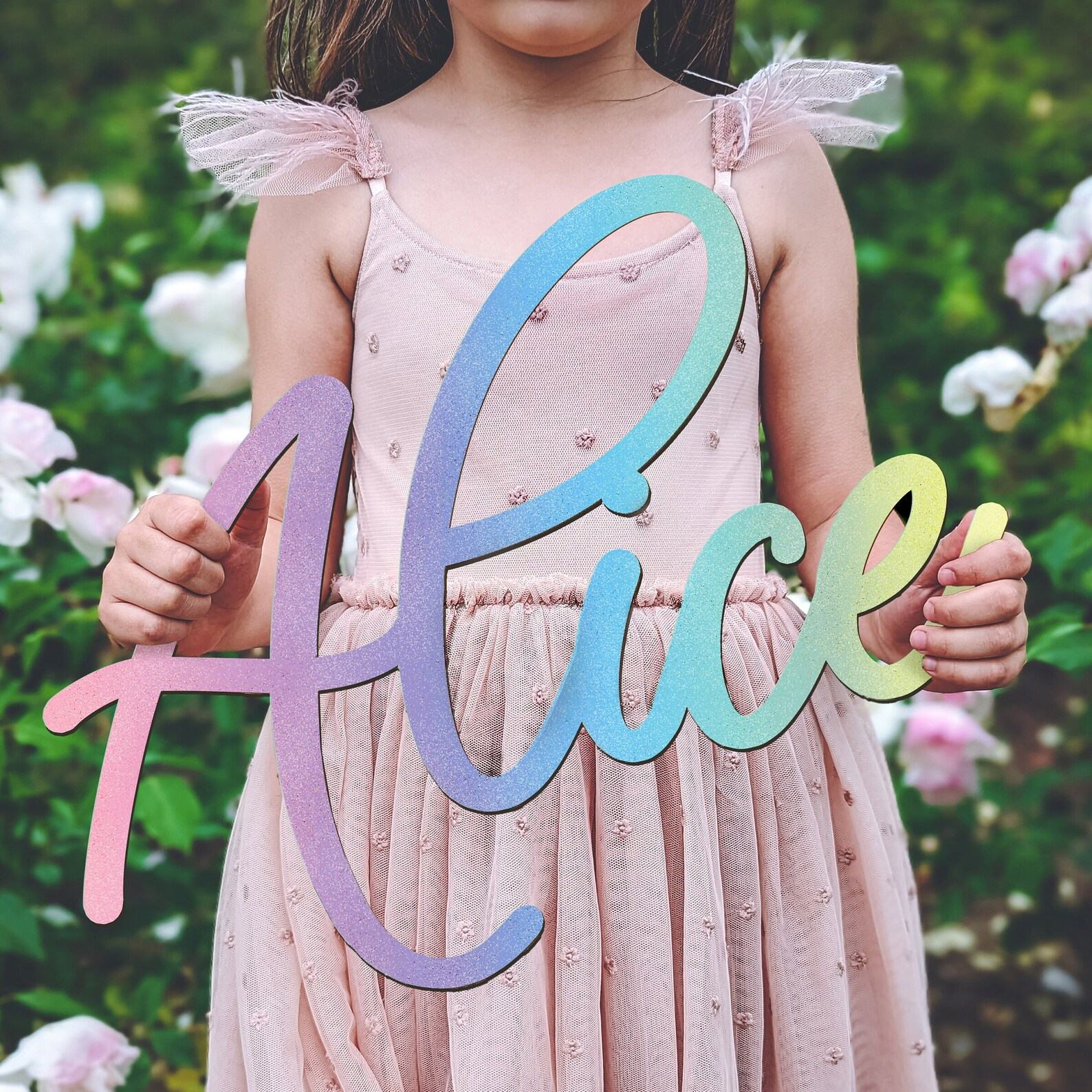 Enchanting Rainbow Wooden Name Sign A Personalized Touch for Your Little One’s Abode