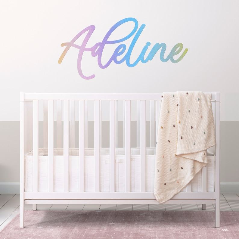 Enchanting Rainbow Wooden Name Sign A Personalized Touch for Your Little One’s Abode