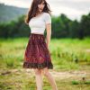 Enchanting Red Boho Skirt A Bohemian Rhapsody for Trendy Souls