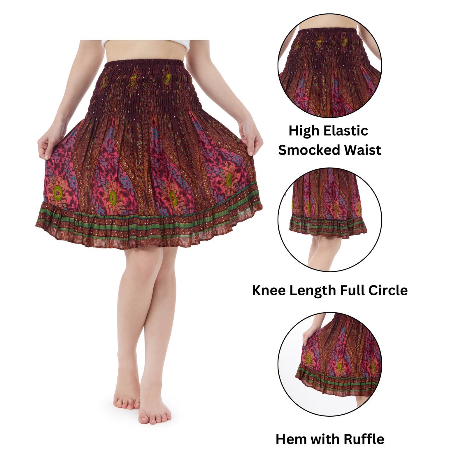 Enchanting Red Boho Skirt A Bohemian Rhapsody for Trendy Souls