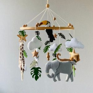 Enchanting Safari Adventure Realistic African Animals Mobile for Baby’s Dreamy Nights