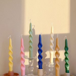 Enchanting Spiral Soy Wax Candle A Twist of Elegance for Your Home