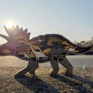 Enchanting Wooden Dinosaur Carvings Illuminate Your Space with Prehistoric Charm