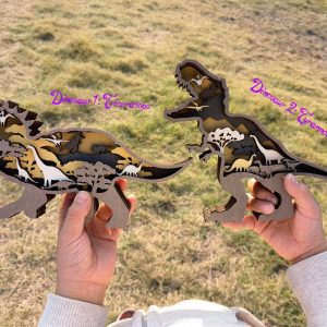 Enchanting Wooden Dinosaur Carvings Illuminate Your Space with Prehistoric Charm