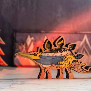 Enchanting Wooden Dinosaur Carvings Illuminate Your Space with Prehistoric Charm