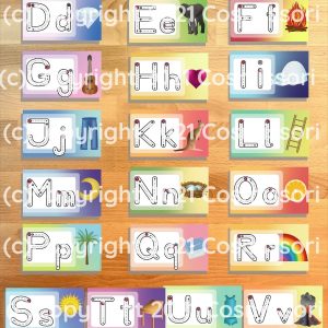 Engaging and Educational German Alphabet Tracing Cards, Painting, and Swing Exercise Templates for Preschoolers