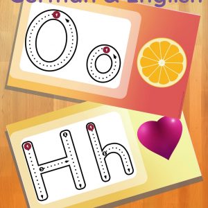 Engaging and Educational German Alphabet Tracing Cards, Painting, and Swing Exercise Templates for Preschoolers
