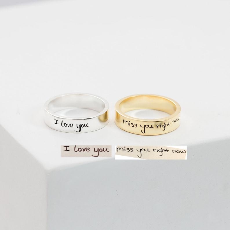 Engrave Your Cherished Memories Personalized Handwriting Ring for Eternal Bonds