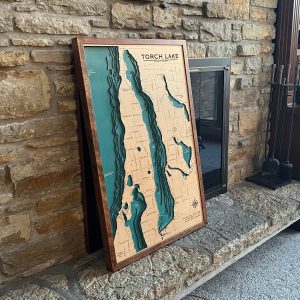 Engraved Lake Map Capture Your Waterfront Memories in Wood