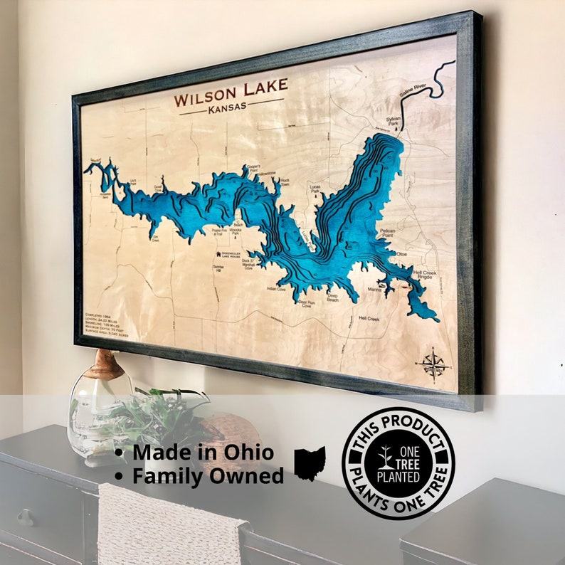 Engraved Lake Map Capture Your Waterfront Memories in Wood