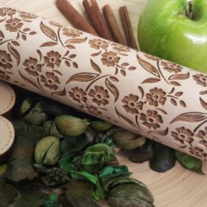 Engraved Rolling Pin Elevate Your Baking with Custom Embossed Patterns