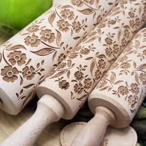 Engraved Rolling Pin Elevate Your Baking with Custom Embossed Patterns