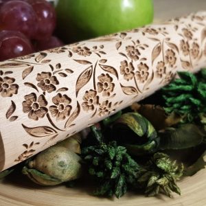 Engraved Rolling Pin Elevate Your Baking with Custom Embossed Patterns