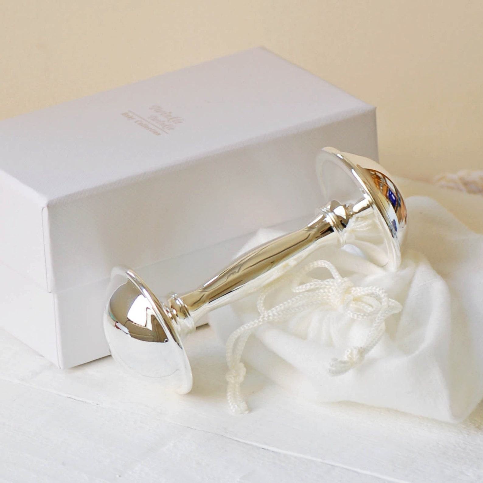 Engraved Silver-Plated Rattle A Cherished Keepsake for Your Little One’s Special Day