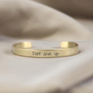 Engraved Text Bracelet Personalize Your Style with a Delicate Open Cuff