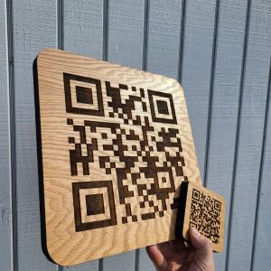 Engraved Wooden QR Code Unlock a World of Digital Possibilities