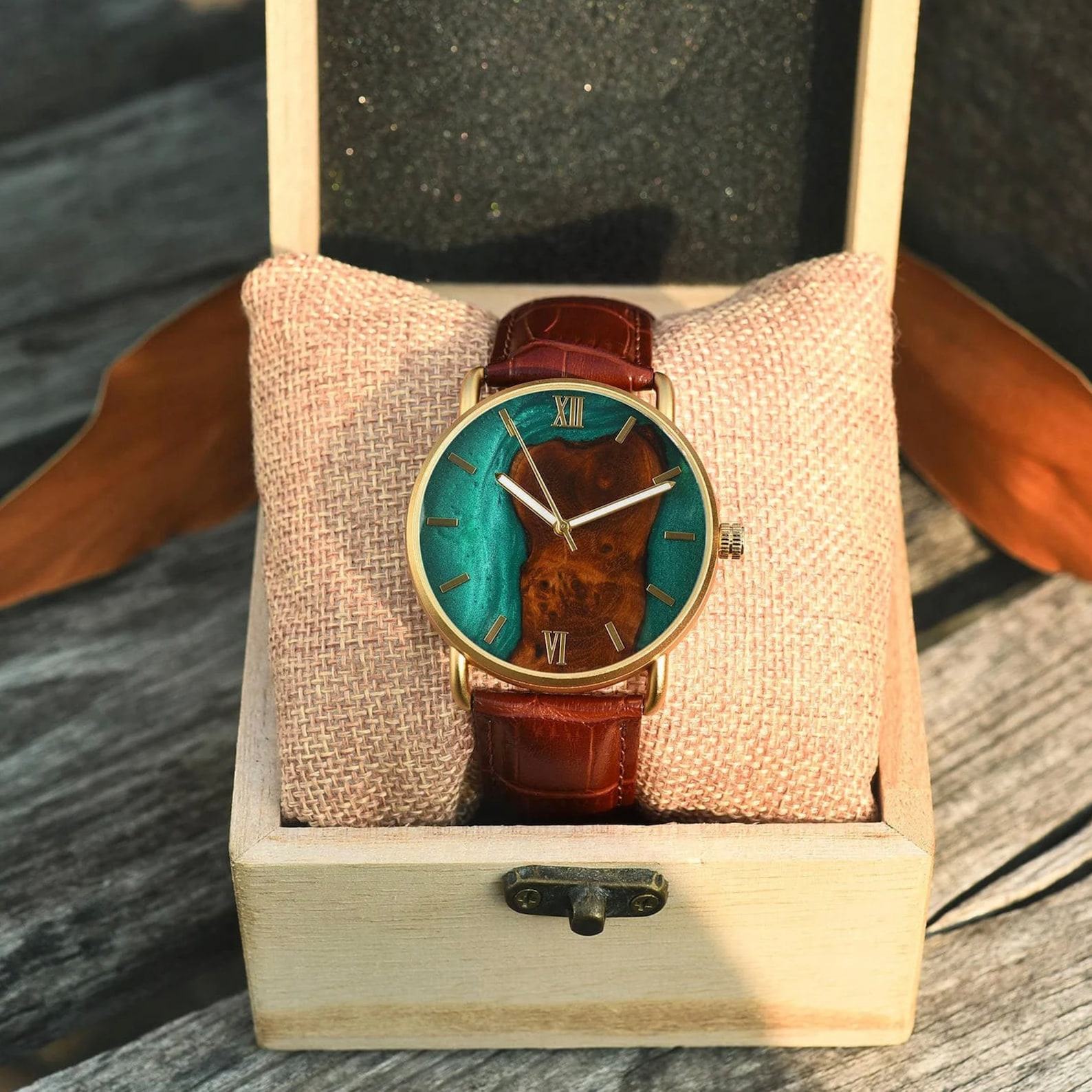 Engraved Wooden Watch A Timeless Anniversary Item for Him (GT087)