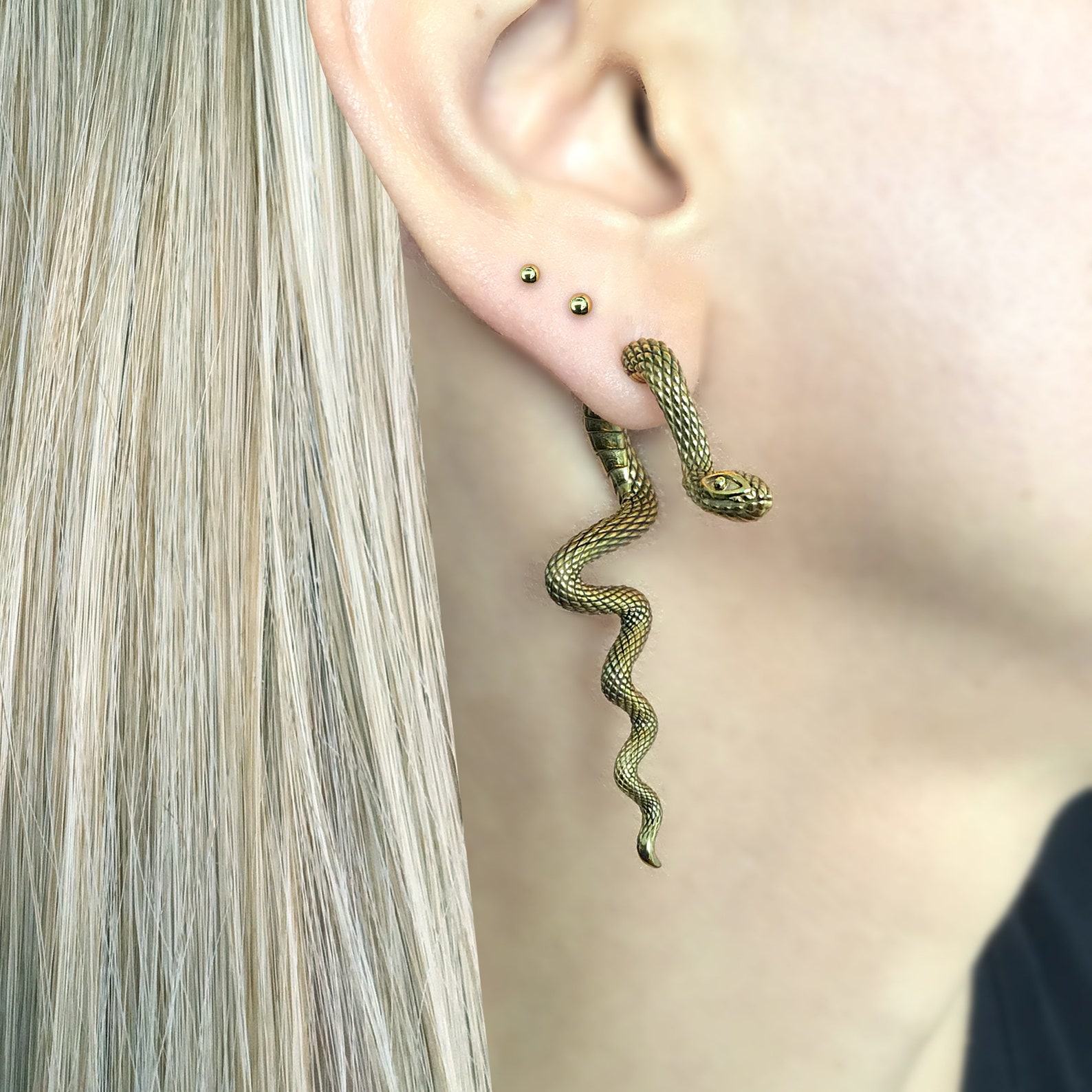 Enigmatic Serpent Front and Back Snake Ear Jackets for a Gothic Allure