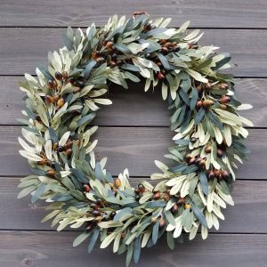 Enliven Your Abode with Our Timeless Faux Olive Wreath A Year-Round Touch of Nature’s Elegance