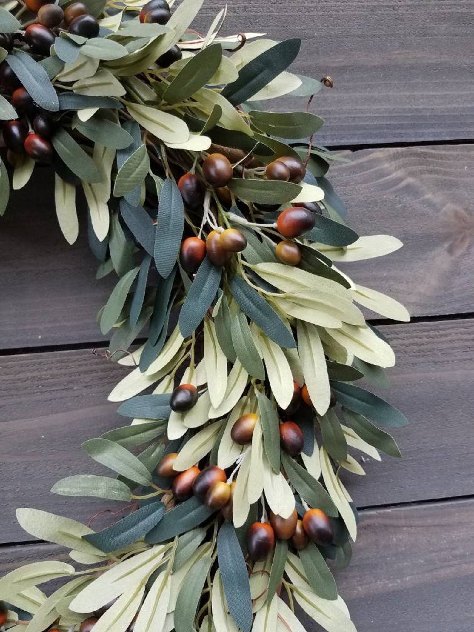 Enliven Your Abode with Our Timeless Faux Olive Wreath A Year-Round Touch of Nature’s Elegance - Image 3