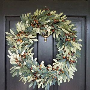 Enliven Your Abode with Our Timeless Faux Olive Wreath A Year-Round Touch of Nature’s Elegance