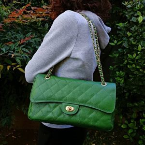 ETERNAL DIAMONDS The Epitome of Elegance – Genuine Leather, Quilted Shoulder Bag, Convertible Crossbody