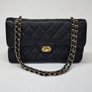 ETERNAL DIAMONDS The Epitome of Elegance – Genuine Leather, Quilted Shoulder Bag, Convertible Crossbody