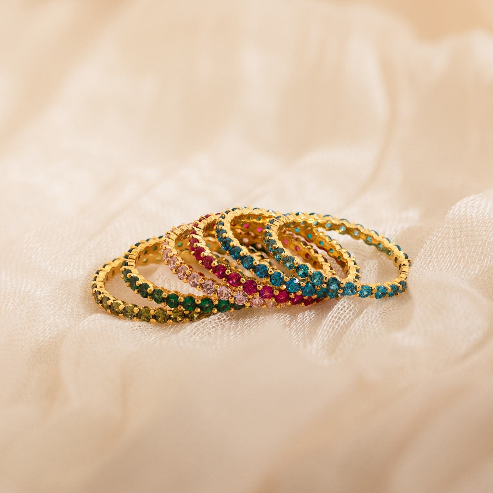 Eternity Birthstone Ring Celebrate Your Journey with Personalized Gemstones