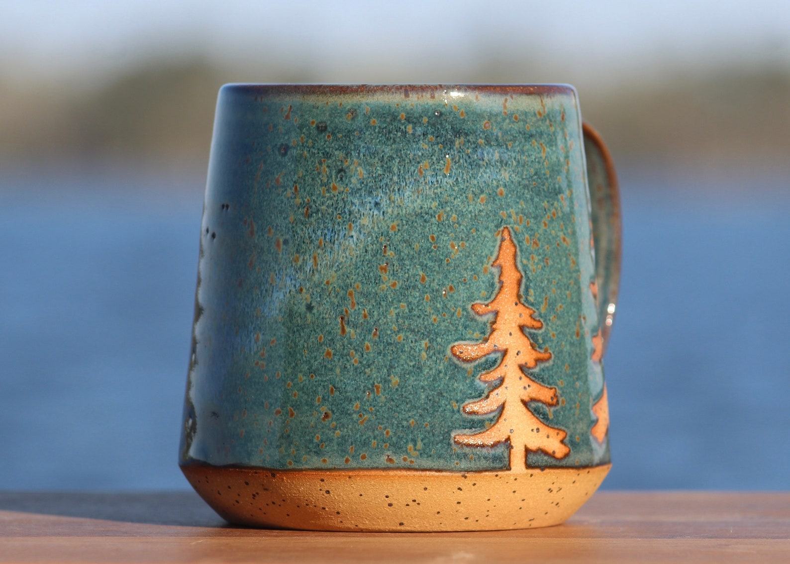 Evergreen Tree Mug Embrace the Tranquility of Nature with Salt of the Earth NC Pottery - Image 2