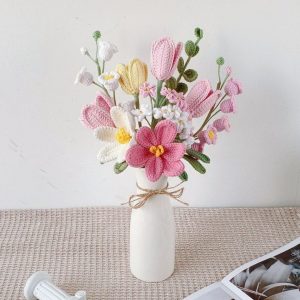 Everlasting Crochet Flower Bouquet A Vibrant Symphony of Summer Hues for Special Occasions