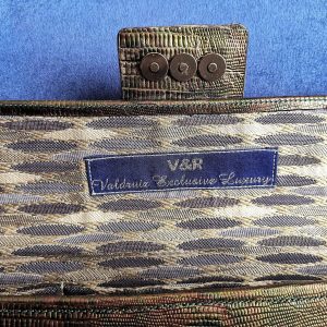 Exclusive Blue-Green Lizard Engraved Italian Leather Wallet XL Size, Unparalleled Craftsmanship