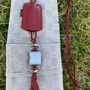 Exclusive Gucci Firenze 1921 Limited Edition Luxury Watch with Bordeaux Leather and Necklace