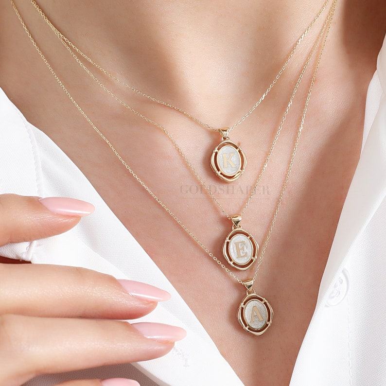 Exquisite 14K Gold Letter Necklace Personalize Your Style with Initial Charm
