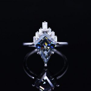 Exquisite 4 Carat Kite Cut Moissanite Engagement Ring A Shimmering Symbol of Love